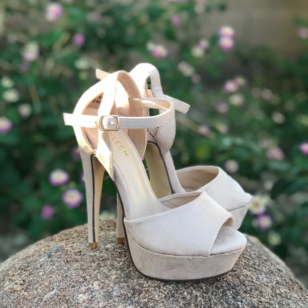 Ankle strap high heels open toes